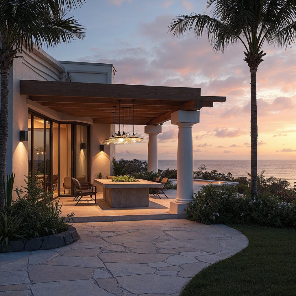 pergola on beachside patio