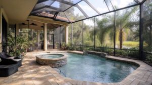 backyard screened lanai